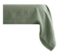 Taie de traversin PALACE pur coton lavé 195x43 cm uni vert mousse