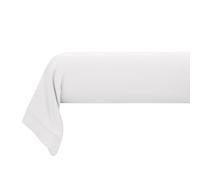 Taie de traversin Prestige 100% Satin de Coton Peigné 120 Fils/cm² Coton Pur (Blanc Optique)