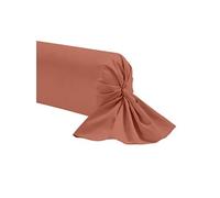 Taie de traversin terracotta 100% coton 160 cm