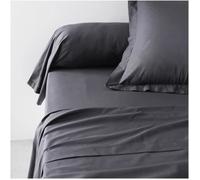 Taie de traversin TODAY Essential - 45 x 185 cm - 100% Coton uni - Fusain