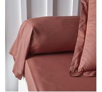 Taie de traversin TODAY Essential - 45 x 185 cm - 100% Coton uni - Terracotta