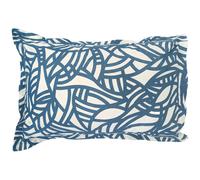 Taie d'oreiller 50x70 cm 100% coton lavé SERENA géométrique Bleu beige
