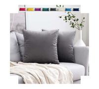 Taie D'oreiller 50x70 Coton Polyester Couverture Oreiller 40x80 Lot de 2 Taie Oreiller en Velours Côtelé 40x70 Housse Coussin Canapé Housse de Coussin Rectangle Throw Pillow Covers(Dark Gray,40x60 cm
