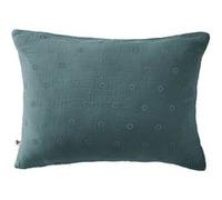 Taie d'Oreiller 50x70cm Gaze de Coton Canard à Fleurs Ajourées - OUREA MOTIF - ALTOBUY Bleu G