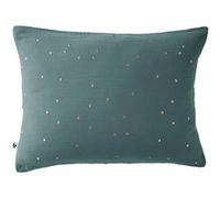 Taie d'Oreiller 50x70cm Gaze de Coton Canard à Pois Dorés - OUREA MOTIF - ALTOBUY Bleu G
