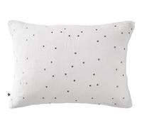 AltoBuy OUREA Motif - Taie d'oreiller 50x70cm Gaze de Coton Chantilly à Pois Dorés