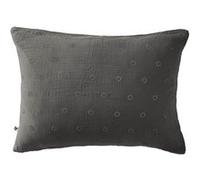 Taie d'Oreiller 50x70cm Gaze de Coton Granit à Fleurs Ajourées - OUREA MOTIF - ALTOBUY Gris G