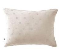 Taie d'Oreiller 50x70cm Gaze de Coton Pampa à Fleurs Ajourées - OUREA MOTIF - ALTOBUY Beige G