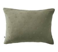 Taie d'Oreiller 50x70cm Gaze de Coton Romarin à Fleurs Ajourées - OUREA MOTIF - ALTOBUY Vert G