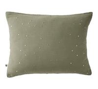 Taie d'Oreiller 50x70cm Gaze de Coton Romarin à Pois Dorés - OUREA MOTIF - ALTOBUY Vert G