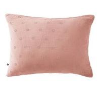 Taie d'Oreiller 50x70cm Gaze de Coton Rose Pêche à Fleurs Ajourées - OUREA MOTIF - ALTOBUY Rose G