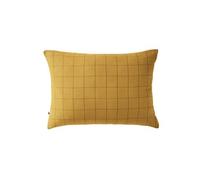 Taie d'Oreiller 50x70cm Gaze de Coton Safran à Grands Carreaux - OUREA MOTIF -