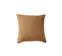 Taie d'Oreiller 60x60cm Gaze de Coton Camel à Pois Dorés - OUREA MOTIF -