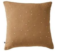 Taie d'Oreiller 60x60cm Gaze de Coton Camel à Pois Dorés - OUREA MOTIF - ALTOBUY Marron G