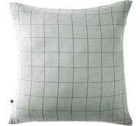 Taie d'Oreiller 60x60cm Gaze de Coton Eucalyptus à Grands Carreaux - OUREA MOTIF - ALTOBUY Vert G
