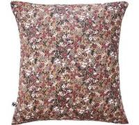 Taie d'Oreiller 60x60cm Gaze de Coton Fond Brun Motifs Fleurs - ADONIS BRUN - ALTOBUY Marron G