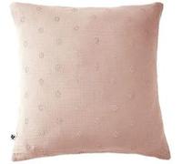 Taie d'Oreiller 60x60cm Gaze de Coton Guimauve à Fleurs Ajourées - OUREA MOTIF - ALTOBUY Rose G