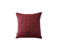 Taie d'Oreiller 60x60cm Gaze de Coton Lie de Vin à Grands Carreaux - OUREA MOTIF - ALTOBUY Rouge G