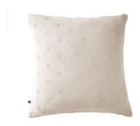 Taie d'Oreiller 60x60cm Gaze de Coton Pampa à Fleurs Ajourées - OUREA MOTIF - ALTOBUY Beige G