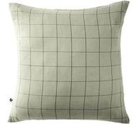 Taie d'Oreiller 60x60cm Gaze de Coton Vert d'Eau à Grands Carreaux - OUREA MOTIF -
