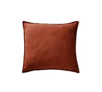 Taie d'Oreiller 60x60cm Lin Lavé Coloris Paprika - MARGAUX -