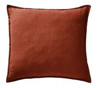 Taie d'Oreiller 60x60cm Lin Lavé Coloris Paprika - MARGAUX -
