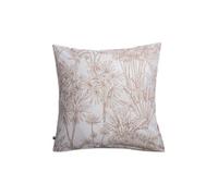 Taie d'oreiller 63x63cm coton coton imprimé feuillage blanc et sable - JAVEN -