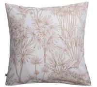 Taie d'oreiller 63x63cm coton coton imprimé feuillage blanc et sable - JAVEN - ALTOBUY Blanc