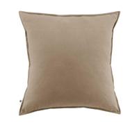 Taie d'oreiller 63x63cm en flanelle de coton coloris Ficelle - HEDDA