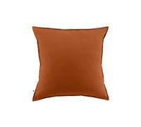 Taie d'Oreiller 63x63cm Flanelle de Coton Coloris Tomette - HEDDA -