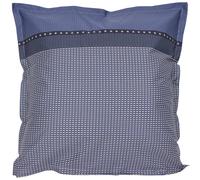Taie d'oreiller 65x65 cm satin de coton ENZO bleu