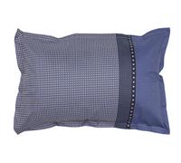 Taie d'oreiller 70x50 cm satin de coton ENZO bleu