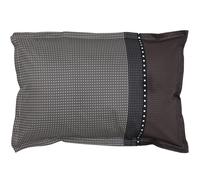 Taie d'oreiller 70x50 cm satin de coton ENZO noir