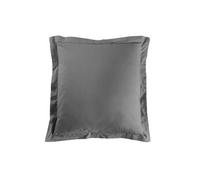 douceur d'intérieur, Taie d'Oreiller (63 x 63 cm) Lina Anthracite, 100% Coton