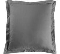 douceur d'intérieur, Taie d'Oreiller (63 x 63 cm) Lina Anthracite, 100% Coton
