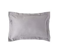 Taie d'oreiller - Coton égyptien - Gris - 50 x 75 cm - Hypoallergénique - Volants