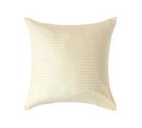 Taie d'oreiller - Coton - Jaune pastel - 60 x 60 cm - Hypoallergénique - Rayures élégantes