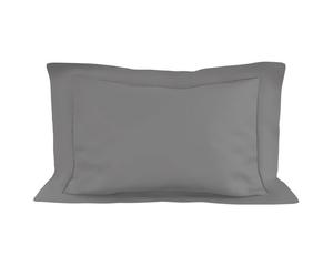 Taie d'oreiller en coton 50x75 cm PERCALE gris, par Soleil d'ocre