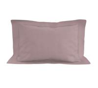 Taie d'oreiller en coton 57 fils 50x70 cm UNI vieux rose, par Soleil d'ocre
