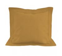 Taie D'oreiller En Coton 57 Fils 63x63 Cm Uni Moutarde, Par Soleil D'ocre