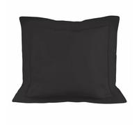 Taie D'oreiller En Coton 63x63 Cm Percale Anthracite, Par Soleil D'ocre