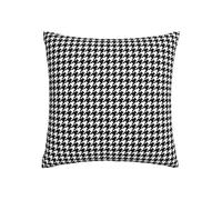 Taie d'oreiller en flanelle - Motif pied-de-poule - 45 x 45 cm - Décoration pour canapé, lit