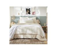 Taie d'oreiller gaze de coton imprimé vichy 60x60 écru - VICHY