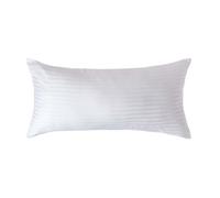 Taie d'oreiller - HOMESCAPES - 100% coton égyptien 330 fils - Blanc - Rayures satinées - Rectangulaire