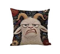 Taie d'oreiller imprimé chèvre 45 x 45 cm Coussin doux Imprimé animal Décor | Housses de coussin en forme de chèvre pour chambre à coucher, intérieur, ferme, vacances, salon, maison, canapé