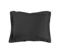 Taie d'oreiller rectangle 50x70 cm - 100% coton Noir
