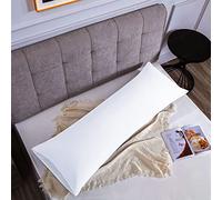 Taie d'oreiller Microfibre Blanc 50 x 135 cm, Housse de Coussin avec la Fermeture à Enveloppe