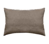 Taie d'oreiller PALACE pur coton lavé 50x70 cm uni marron tabac