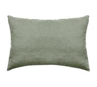 Taie d'oreiller PALACE pur coton lavé 50x70 cm uni vert sauge