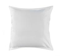 Taie D'oreiller Unie En Satin De Coton Blanc 65x65